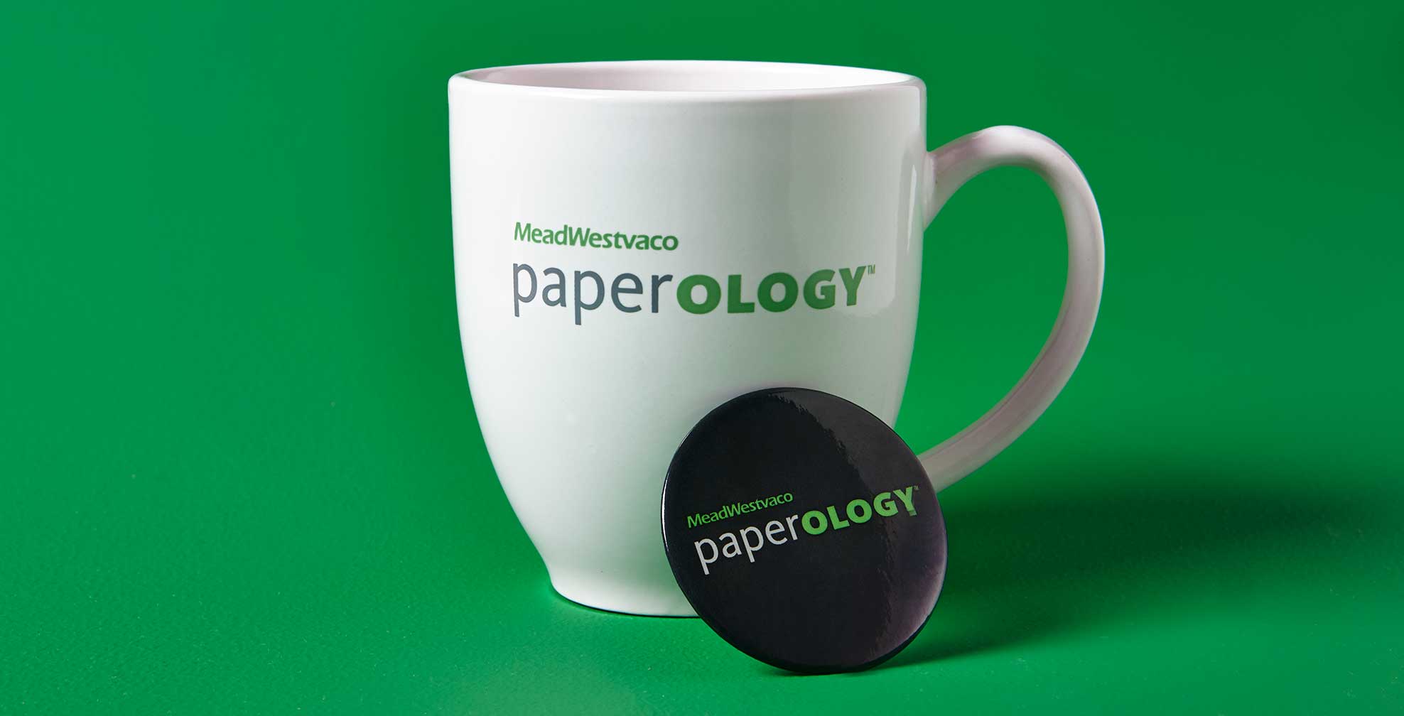 meadwestvaco-paperology_mug-button.jpg Art Direction by: Bart Crosby, Crosby Associates